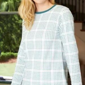 LAKE Pima Cotton Juniper Plaid Pajama Top